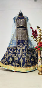 PRESENTING NEW DESIGNER LAHENGA CHOLI  BLUE COLOR