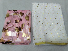Load image into Gallery viewer, Pure Najmin star foil with zari weaving Border saree