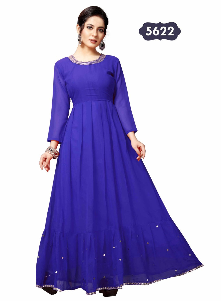 Long Indian Dress With Frill Mirror Hand Work Daimond Long Sleeves Wit Khatumbdi-Fashion Long Indian Dress With Frill Mirror Hand Work Daimond Long Sleeves Wit Khatumbdi-Fashion