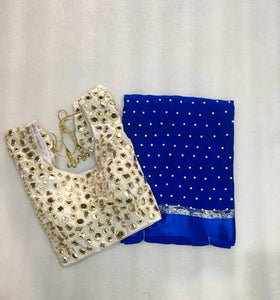 175CC Viscose with foily Mirror saree