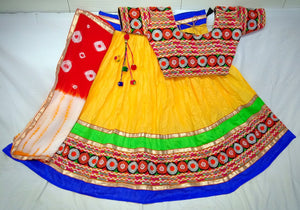 Pure Cotton Emb. Multi Work Full Flare  lehenga and choli