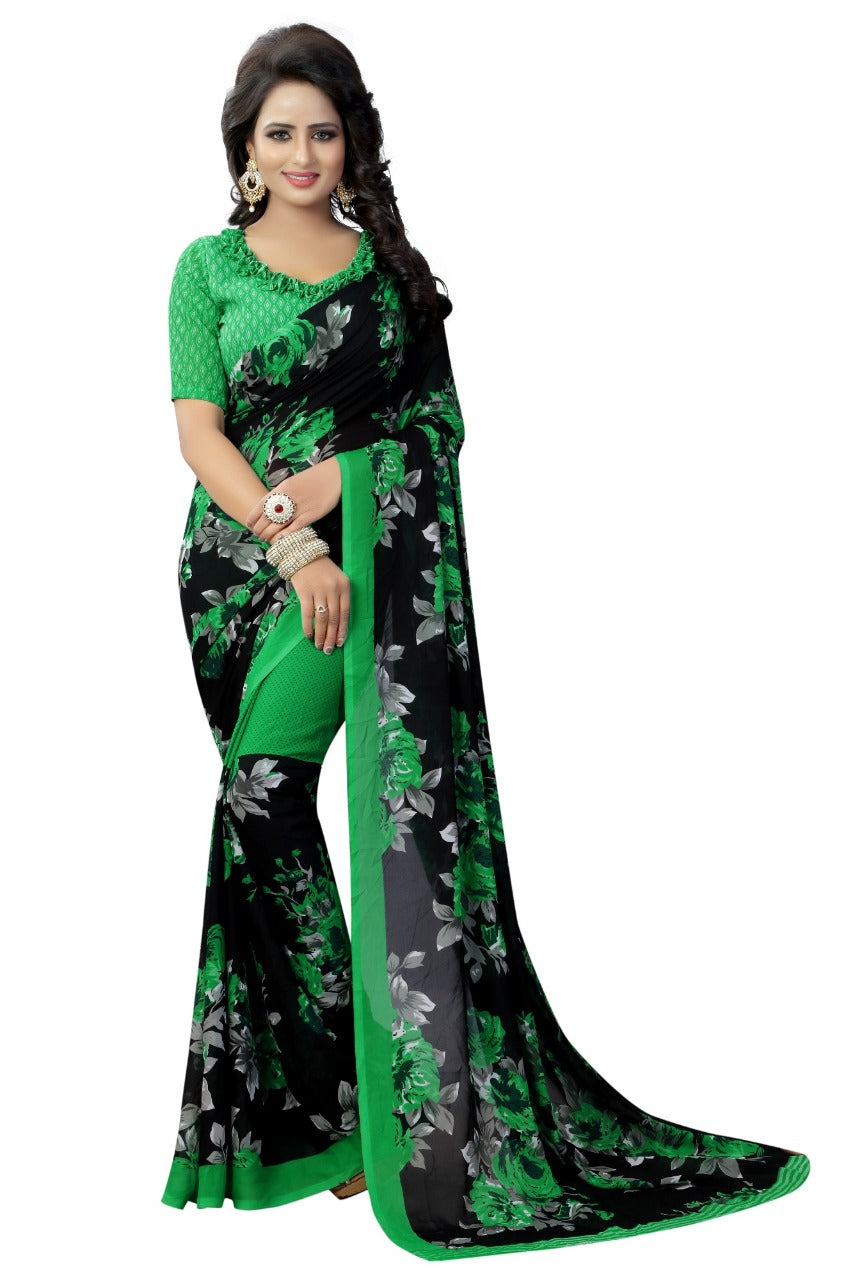 PRESENTS ALL GEORGETTE SAREES  SUPERB FABRIC