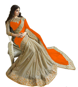 Georgette heavy bengalori silk saree