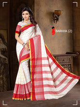 Load image into Gallery viewer, Checks Print With Zari Border Saree