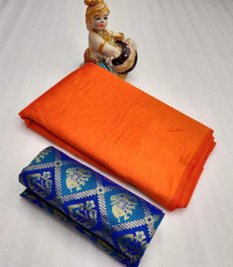 PRESENTS PLAIN SAREES WITH SUPERB JAQUARD BLOUSE.