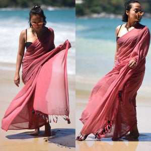 COTTON SILK  WITH ROYAL TASAL WORK SAREE