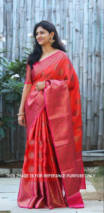 Very soft and flowy saree 100% Pure Mysore silk by Pure soft lichi with all over Kanchi zari weaving.