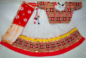 Pure Cotton Emb. Multi Work Full Flare  lehenga and choli