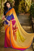 Load image into Gallery viewer, Hand printed sarees multicolor