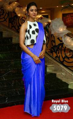 satin saree with Japan Digital Print blouse 10colors