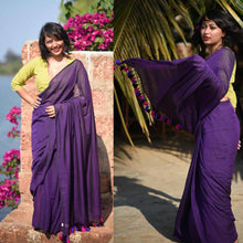 Load image into Gallery viewer, COTTON SILK  WITH ROYAL TASAL WORK SAREE