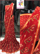 Load image into Gallery viewer, Bhandini Georgette printed saree with Banasri Border