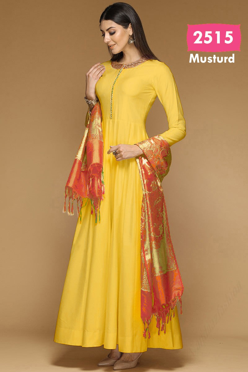 DESIGNER GOWN STYLE DRESS 3 COLOR