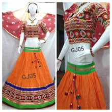 Load image into Gallery viewer, Pure Cotton Emb. Multi Work Full Flare  lehenga and choli