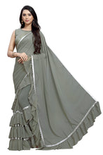 Load image into Gallery viewer, The Ruffle Saree  Georgette