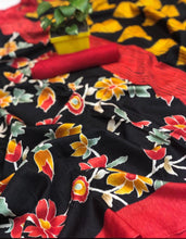 Load image into Gallery viewer, Women&#39;s Flower Printed Bhagalpuri Saree