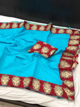 Load image into Gallery viewer, CHANDERI SILK WITH PRINT SAREE