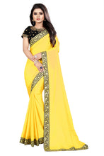 Load image into Gallery viewer, Georgette Bangalori Silk Saree