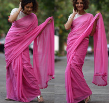 Load image into Gallery viewer, COTTON SILK  WITH ROYAL TASAL WORK SAREE