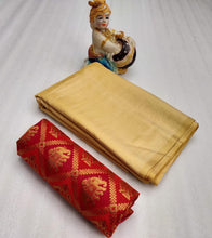 Load image into Gallery viewer, PRESENTS PLAIN SAREES WITH SUPERB JAQUARD BLOUSE.