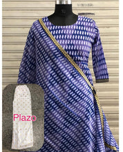 Load image into Gallery viewer, Havvy Masleen febric With palzo  Blue Color Salwar